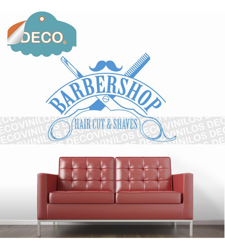 Vinil Decorativo Barberia Barber Shop Salón Estetica