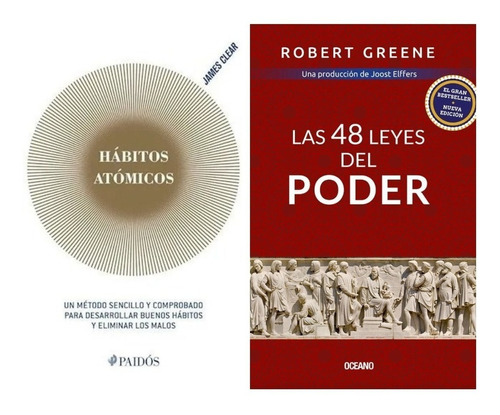 2 Libros - Habitos Atomicos + Las 48 Leyes De Poder