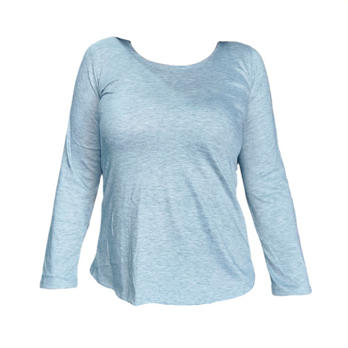 Oferta Remera Mujer Manga Larga De Modal Spun Talle Grande