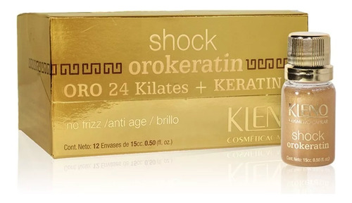 Shock Oro Keratin 24k Cajo Con 12 X 15cc - Kleno