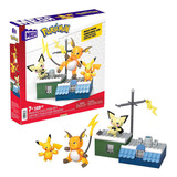 Mega Pokemon Building Toy Kit Pikachu Set Con 3 Figuras De A