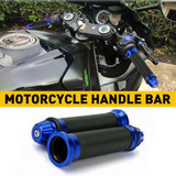 Blue 7/8  Motorcycle Motorcross Gel Hand Grips Handle Bar Mb