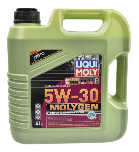 Liqui Moly Aceite Molygen 5w30 Dexos 2 Dpf  Sintetico 4 Lts