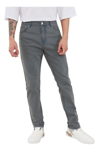 Jeans Hombre Skinny Fit Spandex Liso Charco Corona