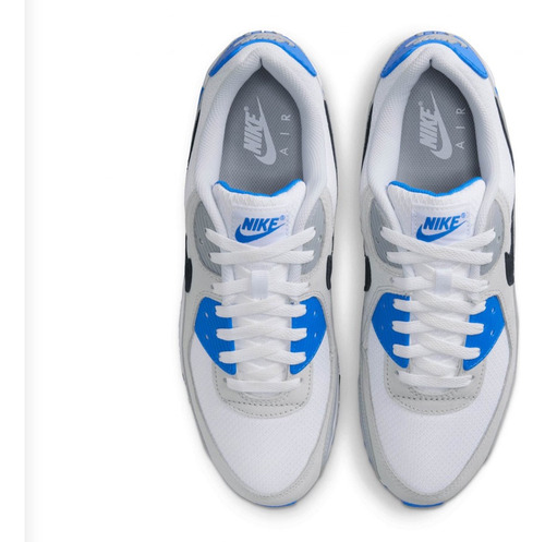 Tenis Air Max 90 Color Blanco Con Azul