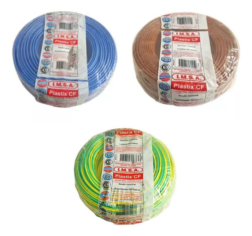 Pack X 3 Cable Imsa 2 Rollos 2,5mm + 1 Rollo 1.5 Mm Por E631