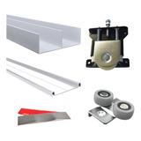 Kit Frente Placard Corredizo Aluminio D52 3mts 3pts Cima F*