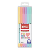 Marcador Filgo Marker 036 Pastel 1 Mm Estuche X 6 Colores