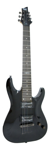  Guitarra Eléctrica De 7 Cuerdas Sgr C-7 Negro Brillante