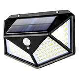 Refletor Solar 100 Leds C/ Placa Solar Parede Jardim Oferta!