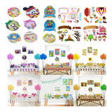Kit Imprimible 350 Cake Toppers + 150 Kits De Fiesta Candy