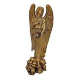 Arcángel Azrael Pintado Dorado Antiguo 20cm