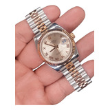 Reloj  Compatible Con No Rolex Datejust Bitono Gold Rose
