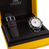 Relógio Orient Masculino Prata 300m Automático Gmt Nh3ss002