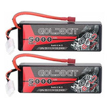 2 Baterias Lipo 11.1v 5000mah 50c 3s T Plug Goldbat