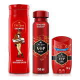  Kit Shampoo + Body Spray + Barra Desodorante Old Spice