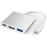 Adaptador Hub Usb C A: Usb 3.0 / Hdmi / Usb C - Pc O Mac