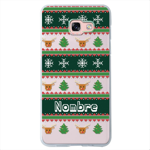 Funda Para Galaxy Ugly Sweater Navidad Personalizada Nombre