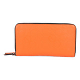 Cartera Cloe Gde Cierre Sencillo Troquelado Con Maneral Color Naranja