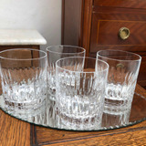 Juego 4 Vasos De Whisky Antiguos Cristal Tallado Leer