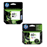 Dual Pack Cartucho De Tinta Original Hp 60xl Negra Y Color 