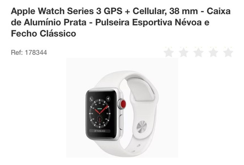 Apple Watch Series 3 Gps + Celular 38mm - Silver Aluminum