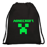 Mochila Morral Poliester Minecraft Clásico Full