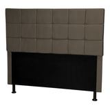 Cabeceira De Cama Box Londres Casal 140cm X 118cm Suede Cor Castor