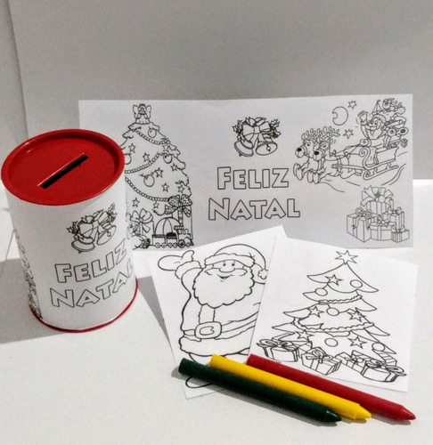 30 Cofrinho De Natal Para Pintar Com Giz 