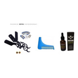 Kit Navaja Simple Peine Modelado Aceite Barba Barberia Prof