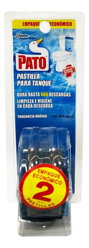Pato Tanque Bolsa Azul 2 Pack Limpiador Pocetas - Inodoros