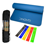 Colchoneta Gym Yoga Mat Gimnasio + Bandas Resistencia Gadnic