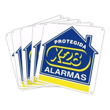 Combo 5 Cartel Disuasivo Propiedad Protegida Alarma X-28