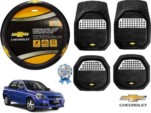 Kit Tapetes 4p + Volante Chevrolet Plata Chevy Monza C3 2012