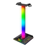 Soporte Para Auriculares Rgb Gaming, Doble Puerto Usb, Tira