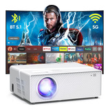 Proyector 5g Wifi Bluetooth Con Pantalla, 400 Ansi Real N...