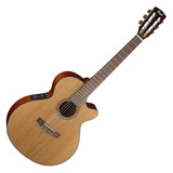 Guitarra Criolla Clásica Cort Cec5 Nat Slim Fishman + Funda.