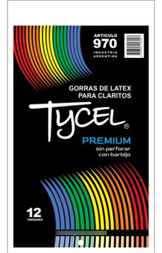 Gorro De Latex Para Claritos Tycel Premium Sin Perforar 12 U