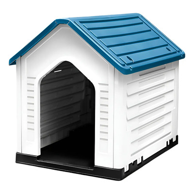 Casa Para Perro Chica Exterior Interior Resistente Plástic Azul | Meses sin interés