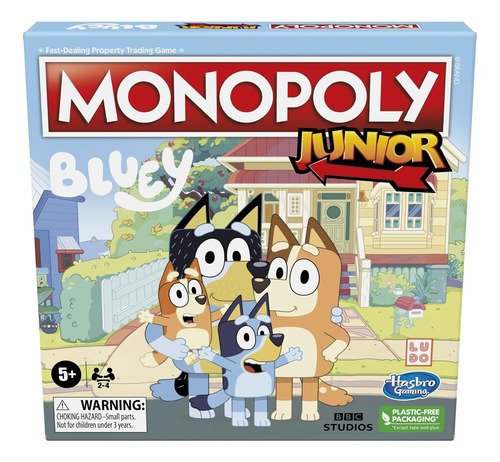 Monopoly Junior Edición Bluey Juego De Mesa Hasbro Niños +5