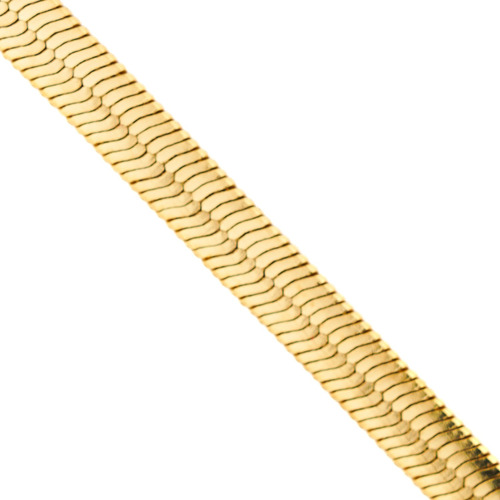 Cadena Serpiente - Enchapado En Oro - Calidad Premium