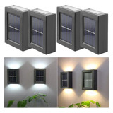 4 Luzes Solares De Parede De Led Para Cerca De Jardim.