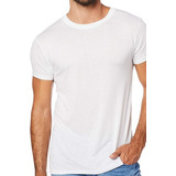 Kit 5 Camisetas Brancas Blusas 100% Poliéster P/ Sublimação