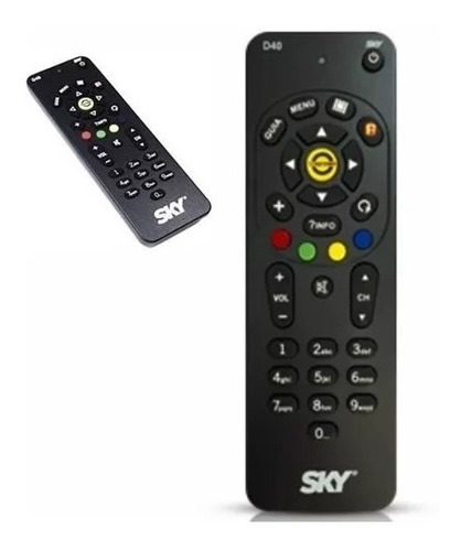 Controle Sky Digital E Sky-livre D40 Original + Pilha