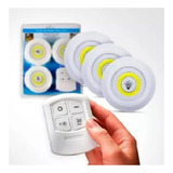 3 Lampada Led Spot Luminaria Sem Fio C/ 1 Controle Remoto