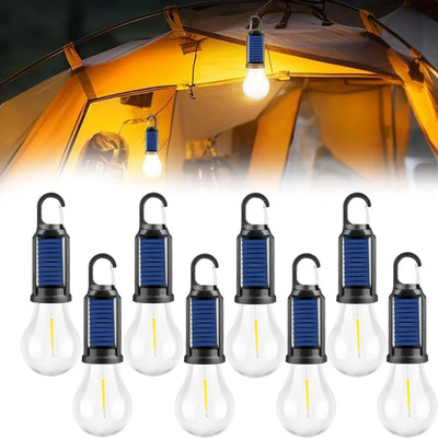 Foco Colgante Led Solar Recargable Para Camping 8 Piezas | Envío gratis