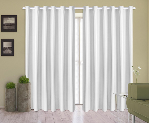 Cortina Corta Luz 2,50m X 2,20m 100% Blackout Pvc Branco