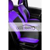 Fundas Cubre Asientos Auto Ecocuero Violeta Femenino