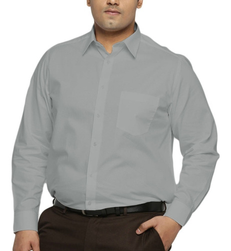 Camisa Social Plus Size Longa 100% Microfibra Diversas Cores