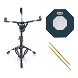 Pad De Estudo Com Suporte Kit Treino De Bateria